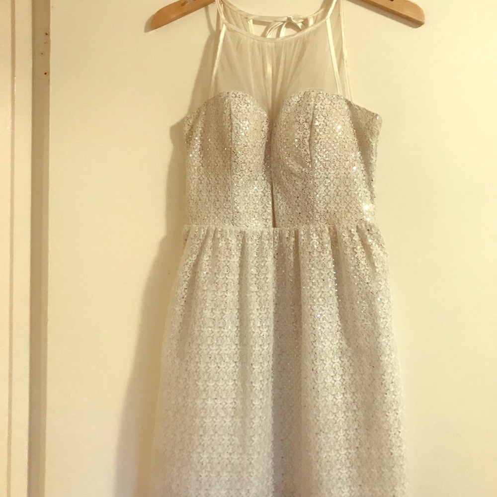 Glamours White Halter Dress